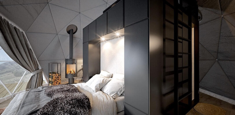 Aménagement intérieur d’un COCOON Glamping